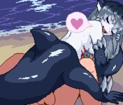 ambiguous_consent animated anthro anthro_on_human dominant_female domination female_on_top heart heart human_male human_on_anthro sex shark shark_girl shark_humanoid shark_tail submissive submissive_human submissive_male white_body white_hair white_skin yellow_eyes