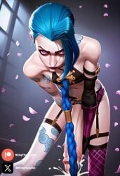 ai_generated arcane arcane_jinx big_breasts big_penis blue_hair cock colored cum dick fluids futanari futanari/female jinx_(league_of_legends) long_hair long_penis masturbation nipple_piercing nipples nude nude_futanari penis pink_eyes pink_nipples pircing sexy sexy_body sexy_pose small_breast testicles white_body white_girl white_skin