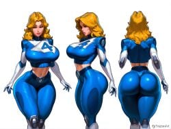 1girls ai_generated ass breasts female female_focus female_only invisible_woman invisible_woman_(marvel_rivals) large_ass large_breasts light-skinned_female light_skin marvel marvel_rivals midriff solo sue_storm trazenart white_background wide_hips