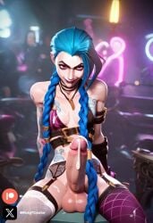 ai_generated arcane arcane_jinx big_breasts big_penis blue_hair cock colored cum dick fluids futanari futanari/female jinx_(league_of_legends) long_hair long_penis masturbation nipple_piercing nipples nude nude_futanari penis pink_eyes pink_nipples pircing sexy sexy_body sexy_pose small_breast testicles white_body white_girl white_skin