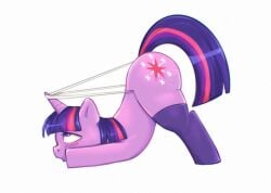 arched_back ass_in_air atomic_wedgie blush eyes_rolling_back my_little_pony non_human open_mouth pony twilight_sparkle_(mlp) unicorn wedgie white_panties