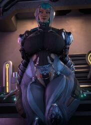 3d aoi_morohoshi big_breasts coolmaster98 huge_breasts mag_(warframe) protoframe thick_thighs voluptuous voluptuous_female warframe warframe_1999