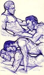 2boys anal commander_shepard fellatio gay kaidan_alenko male male/male male_only maleshep mass_effect multiple_males tagme yaoi