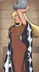 afrobull ass atlus blonde_hair eupha_(metaphor:_refantazio) metaphor:_refantazio sideboob tagme