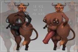 1futa anthro bovid bovid_humanoid bovine carmensandiego cowgirl futanari horsecock horsecock_futanari