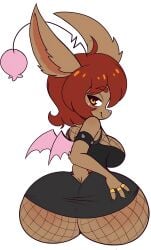 1girls animal_ears ass bat_girl bat_wings big_ass big_butt breasts butt character_request cropped dress edit edited female fishnets from_behind furry furry_female huge_ass huge_butt jasminmanticore jasminthemanticore jewelry large_breasts looking_at_viewer looking_back ring short_hair simple_background smile solo tail transparent_background upscaled white_background wings