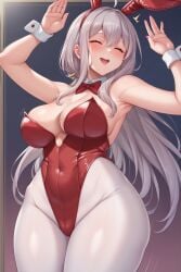 ai_generated bunnysuit goddess_of_victory:_nikke kawaii_waifus patreon preview scarlet_(nikke) white_hair