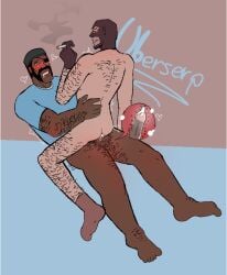 balls blush bottom_on_top closed_eyes clothed cum cum_drip cum_in_ass cum_in_pussy cum_inside cumming demoman_(team_fortress_2) gay gay_anal gay_sex hairy hairy_ass hairy_balls hairy_legs hairy_male male/male male_penetrating naked open_legs passing_out riding riding_penis socks socks_only spy_(team_fortress_2) team_fortress_2 tf2 valve valve_(company)