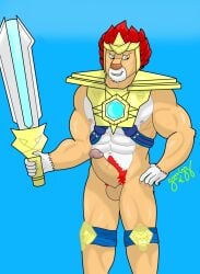 anthro ass ass_out balls biceps breasts butt butt_out chest_armor chi_orb chi_sword chima dick furry furry_balls furry_hands furry_nudity furry_only golden_crown goods_out gorrizz gorrizz_(artist) hands holding_sword holding_weapon horny_smile knee_bands laval laval_(chima) laval_(legends_of_chima) laval_the_lion legends_of_chima lego lego_chima lion lion_hair lion_prince lion_sword lion_symbowls male_prince muscle_furry musclefur muscles muscular muscular_body naked_bits_out naked_poser naughty_posing penis penis_and_balls_out penis_out poser posing posing_for_the_viewer price pubic_hair red_hair red_pubic_hair sword tits_out weapon white_abs white_furry_hands white_pecs white_tits