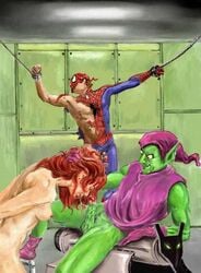 cheating cheating_girlfriend cuckold female forced_oral green_goblin male marvel marvel_comics mary_jane_watson norman_osborn pat peter_parker rape spider-man spider-man_(series) straight_hair