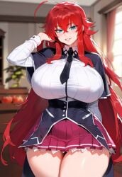 1girls ai_generated artstyle_imitation blue_eyes breasts female floox hi_res high_resolution high_school_dxd hips huge_breasts light-skinned_female light_skin long_hair red_hair rias_gremory stable_diffusion thiccwithaq_(ai_style) thick_thighs thighs wide_hips