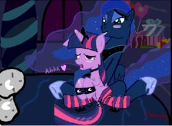 alicorn animal animated equine friendship_is_magic my_little_pony princess_luna_(mlp) smooth_skin tiarawhy twilight_sparkle_(mlp) unicorn