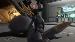 3d anthro big_butt big_penis bug bug_girl casual_nudity cock female furry intersex not_furry pose solo_female vrchat vrchat_avatar vrchat_model