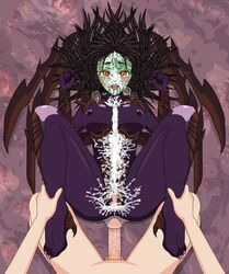 1girls after_sex barefoot breasts cum female nipples pussy queen_of_blades sarah_kerrigan starcraft straight tagme terran zerg