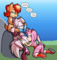 amy_rose anthro archie_comics ass bodily_fluids boots breasts brown_body canid canine chipmunk clothed clothing cunnilingus eulipotyphlan fan_character female female/female forced forced_cunnilingus fours_(artist) fox ground_squirrel group hedgehog hi_res lesbian_rape mammal oral pink_body rape rape_victim rodent sally_acorn sciurid sega sex sonic_(series) sonic_the_hedgehog_(archie) sonic_the_hedgehog_(comics) sonic_the_hedgehog_(series) tears trio vaginal_penetration