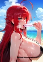 1girls ai_generated artstyle_imitation blue_eyes breasts female floox hi_res high_resolution high_school_dxd hips huge_breasts light-skinned_female light_skin long_hair red_hair rias_gremory solo stable_diffusion thiccwithaq_(ai_style) thick_thighs thighs wide_hips