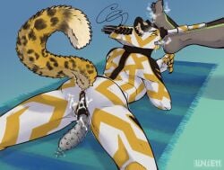 absurd_res anthro anus ass bodily_fluids cum cum_in_ass cum_inside cum_on_butt drool_on_feet drooling duo feet felid foot_fetish foot_lick foot_play genital_fluids genitals hi_res leopard licking lince11 living_machine living_tank living_vehicle lying_on_ground machine male male/male mammal on_ground pantherine penis saliva tail tank tankmorph tongue tracked_vehicle vehicle