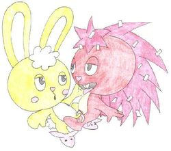 cuddles_(htf) flaky_(htf) happy_tree_friends huge_head shadowlink350 tagme