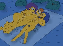 female homer_simpson human jimmy male marge_simpson selma_bouvier straight tagme the_simpsons threesome