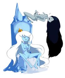 adventure_time blood futanari ice_queen_(adventure_time) intersex marceline masturbation precum thesexiestoffenders