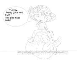 clothing monochrome pussy_juice rough_sketch sexytoons777 strawberry_shortcake strawberry_shortcake_(2003) tagme url