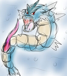 color gyarados male male_only nintendo pokemon solo