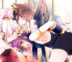 2boys clonecest dark_pit fellatio femboy izumo_(artist) kid_icarus male male_only nintendo oral pit_(kid_icarus) tagme trap trap_on_trap yaoi