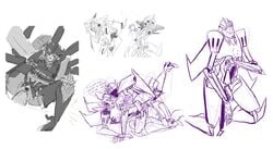 airachnid arcee breakdown nerdess sketch soundwave starscream straight transformers transformers_prime yaoi