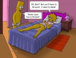 bart_simpson bed brother_and_sister female human imminent_sex incest jimmy lisa_simpson male pussy shaved_pussy straight the_simpsons vagina