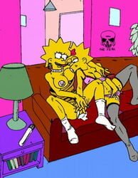 breasts color female female_only human human_only incest lisa_simpson maggie_simpson masturbation multiple_females multiple_girls siblings sister sisters the_fear the_simpsons yuri