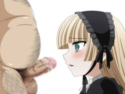 1boy 1girls age_difference artist_request blonde_hair blush clothed_female_nude_male fat_man gosick green_eyes nude older_male older_man_and_teenage_girl penis smegma straight teenage_girl teenager victorica_de_blois younger_female