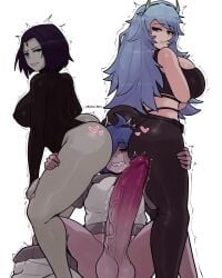 1boy 2girls alternate_color alternate_version_available aphrodite aphrodite_(swtor) ass balls big_ass big_balls big_breasts big_butt big_penis black_eyes black_hair blue_eyes blue_hair bra breasts breeding_slave bubble_butt bumping_asses busty cock_worship commission curvaceous curvaceous_female curvaceous_figure curves curvy curvy_body curvy_female curvy_figure curvy_hips curvy_thighs dc dc_comics demon dominant_male evil_smile face_between_asses face_in_ass face_in_butt face_on_ass face_on_butt fate/grand_order fate_(series) female femboy goth goth_girl grabbing_thighs grin groping groping_thighs head_on_ass heart hearts_around_head height_difference horu huge_balls huge_cock hyper_penis imminent_sex imminent_threesome imp it'll_never_fit latex latex_clothing leather leather_clothing leggings leotard light_blue_hair long_penis looking_back male massive_balls massive_penis monster_balls monster_cock motion_lines multiple_females multiple_girls nervous nervous_expression nipple_bulge original pale-skinned_female penis purple_eyes purple_hair purple_skin rachel_roth raven_(dc) red_eyes shaking sharp_teeth shiny_clothes shivering side_view sideboob size_difference slave slave_girl small_bra small_but_hung small_dom_big_sub smaller_male sora_the_imp submissive_female tall_female taller_female thick thick_ass thick_butt thick_hips thick_legs thick_penis thick_thighs thighs thong thong_leotard thong_panties thong_straps throbbing throbbing_balls throbbing_penis tight_clothing tight_pants trembling vein veins veiny_penis voluptuous voluptuous_female wide_hips worried
