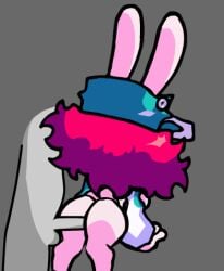 animated bent_over big_ass bunny_ears bunny_girl cartoony clothed_sex fnf_mods friday_night_funkin friday_night_funkin_mod from_behind graffiti_groovin' hat muetzi partially_clothed red_hair self_upload sex short_hair shortstack skarlet_bunny sprite_edit straight