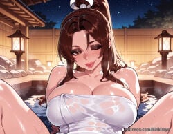 1girl 1girls ai_generated ass big_breasts breasts brown_eyes brown_hair bun camel_toe cameltoe cleavage clothed clothed_female curvy fatal_fury female female_focus female_only fully_clothed hairbun hetero high_resolution highres huge_breasts kinkimya large_breasts lips mai_shiranui milf nipples_covered nipples_visible_through_clothing panties ponytail sfw snk solo solo_female solo_focus straight street_fighter street_fighter_6 street_fighter_v teeth the_king_of_fighters tight_clothes tight_clothing very_large_breasts