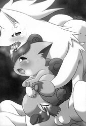 azuma_minatsu balls blush canine cum cum_inside duo erection female feral fox interspecies male multiple_tails ninetales nintendo open_mouth paws penetration penis pokemon pokemon_(species) pussy sex sharp_teeth straight teeth tongue vaginal_penetration video_games vulpix