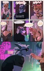 absurd_res anthro anthro_on_anthro anthro_penetrated blue_skin bouncer canid canine colored dominant dominant_male domination dragon duo erect_penis erection eyewear fellatio gay gay_domination gay_male hi_res male male/male male_only mammal mythological_creature mythological_scalie neon_lights nightclub oral oral_penetration oral_sex original original_character penile rosalino scalie security security_guard sex small_breasts small_dom_big_sub small_top_big_bottom submissive submissive_male sunglasses uncensored white_hair yaoi
