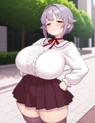 1girl ai_generated female huge_breasts mushisaur tagme