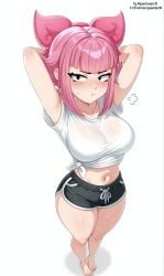 1girls ai ai_art ai_generated brawl_stars breasts looking_at_viewer melodie_(brawl_stars) piperloverr21 pose solo white_background