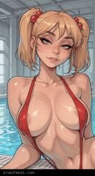 ai_generated bikini daisy_(eraofmeat) eraofmeat meat_master nipples pool sexy teenager