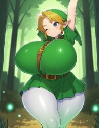 1girl ai_generated busty_boy female huge_breasts link mushisaur tagme the_legend_of_zelda