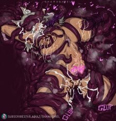 animal_ears covering_eyes crotch_tattoo cum cum_in_mouth cum_in_pussy cum_inside eyes_covered female ghislaine_dedoldia glowing_tattoo heart heroine lactation milking mushoku_tensei nipples patreon pubic_tattoo restrained scar seedbed shamashiel stomach_bulge stomach_tattoo sucking_nipples tagme tattoo tattoo_on_belly tentacle tentacle_penetration tentacle_rape tentacle_sex womb_tattoo