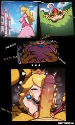 1boy 1boy1girl 1girl 2d ai_art anthro big_penis blonde_hair blue_eyes bowser breasts crown dominant_male forced_exposure human_female ia_generated interspecies pink_dress princess princess_peach rape red_eyes red_hair ripped_clothing submissive_female super_mario_bros. super_mario_bros._(2023_film) yellow_body