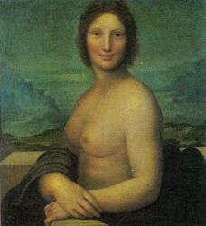 andrea_salaì art fine_art medium_breasts mona_lisa monna_vanna nude public_domain straight_hair tagme