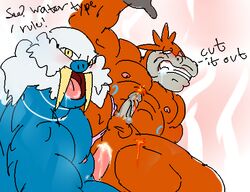 buffurun buggery camerupt color interspecies male male_only multiple_males nintendo pokemon walrein yaoi