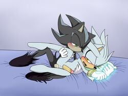 2boys anal_sex blush furry gay green_eyes male mephiles_the_dark multiple_males no_humans penis silver_the_hedgehog sonic_(series) yaoi yellow_eyes