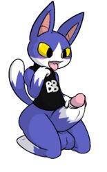 aintsmart animal_crossing anthro balls blush bottomless erection feline fur furry male male_only masturbating masturbation nintendo no_humans open_mouth penis shirt solo source_request tom_(animal_crossing) tongue tongue_out year_request