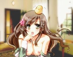 axis_powers_hetalia breasts brown_hair chaa cum cum_on_body cum_on_breasts cum_on_upper_body cum_string elizaveta_hedervary facial female gilbird hungary_(hetalia) nipples pixiv_thumbnail resized