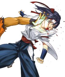 art_of_fighting beaten blood female fight kasumi_todoh king_of_fighters punch punching ryo_sakazaki snk