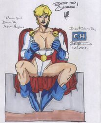 1girls 2008 adam_hughes blonde_hair chris_hanssen color colored dc female female_only power_girl solo tagme