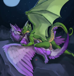 anthro anthro_on_feral arc_nova arith_(arith_the_gryphon) arith_the_gryphon ass avian beak bird collar dragon duo erection feathers feral fluffy gryphon interspecies licking male penis pussy scalie sex tapering_penis tongue tongue_out wings zerolativity zoophilia